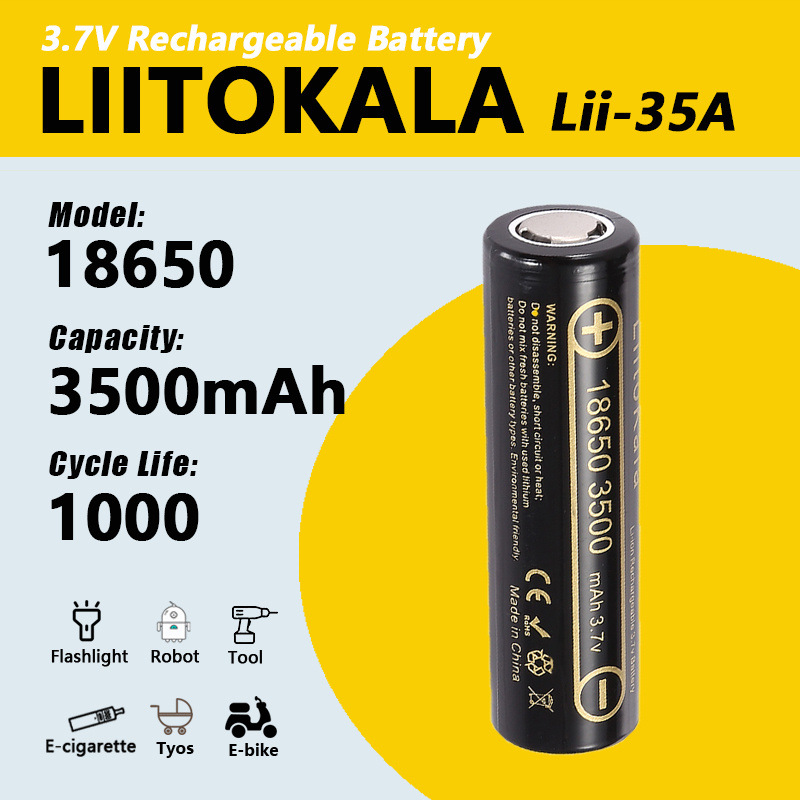 2-10pcs LiitoKala Lii-35A 1865 - Vape Battery 18650 review and price